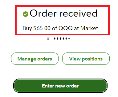 QQQ order received
